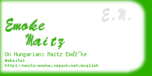 emoke maitz business card